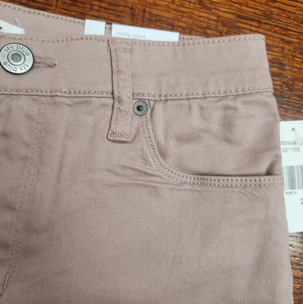 STS Blue Molly short 10in high rise NWT size 26 dusty rose color